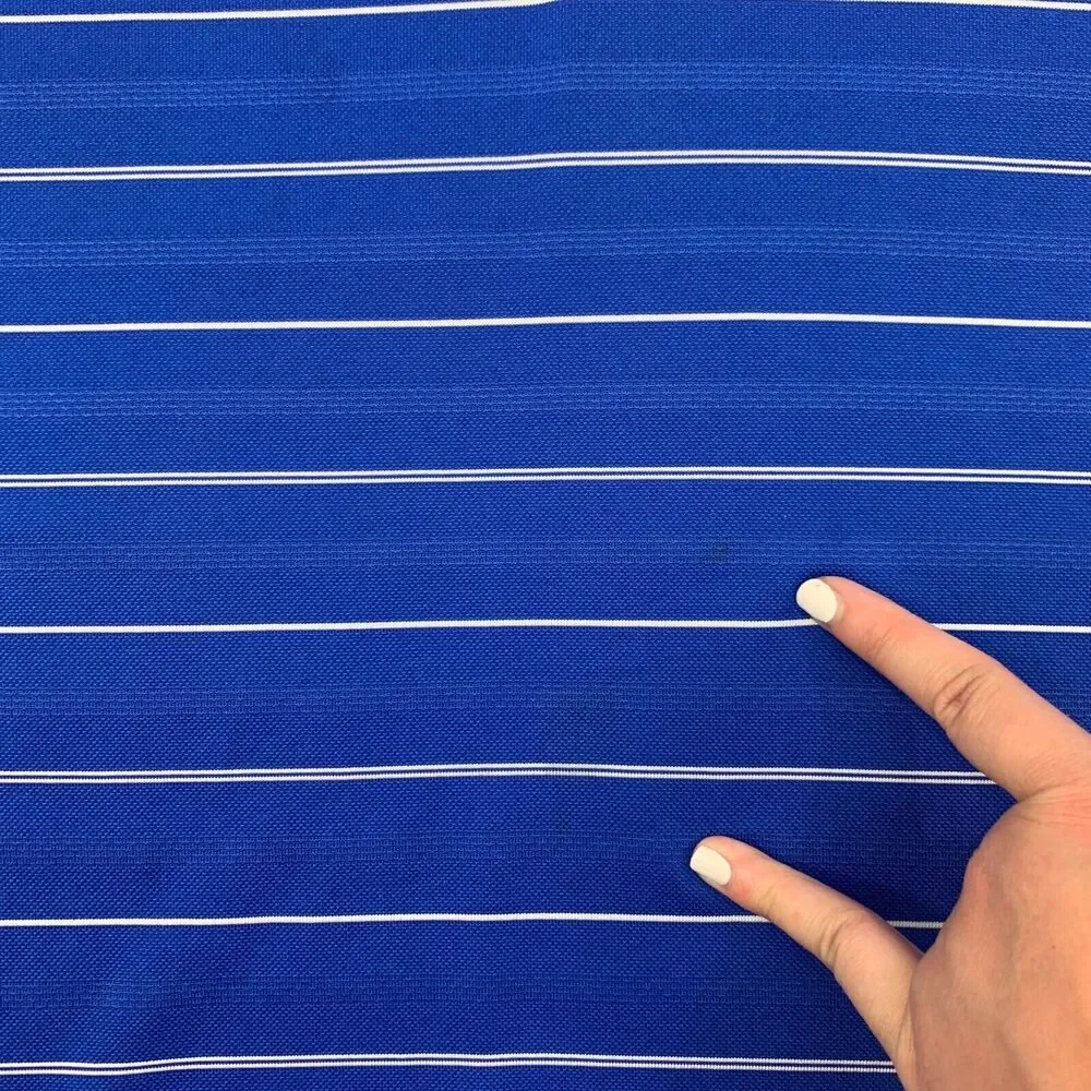Nike Golf Shirt Mens XL Extra Large Harbor Blue Striped Dry Fit Golfing Polo